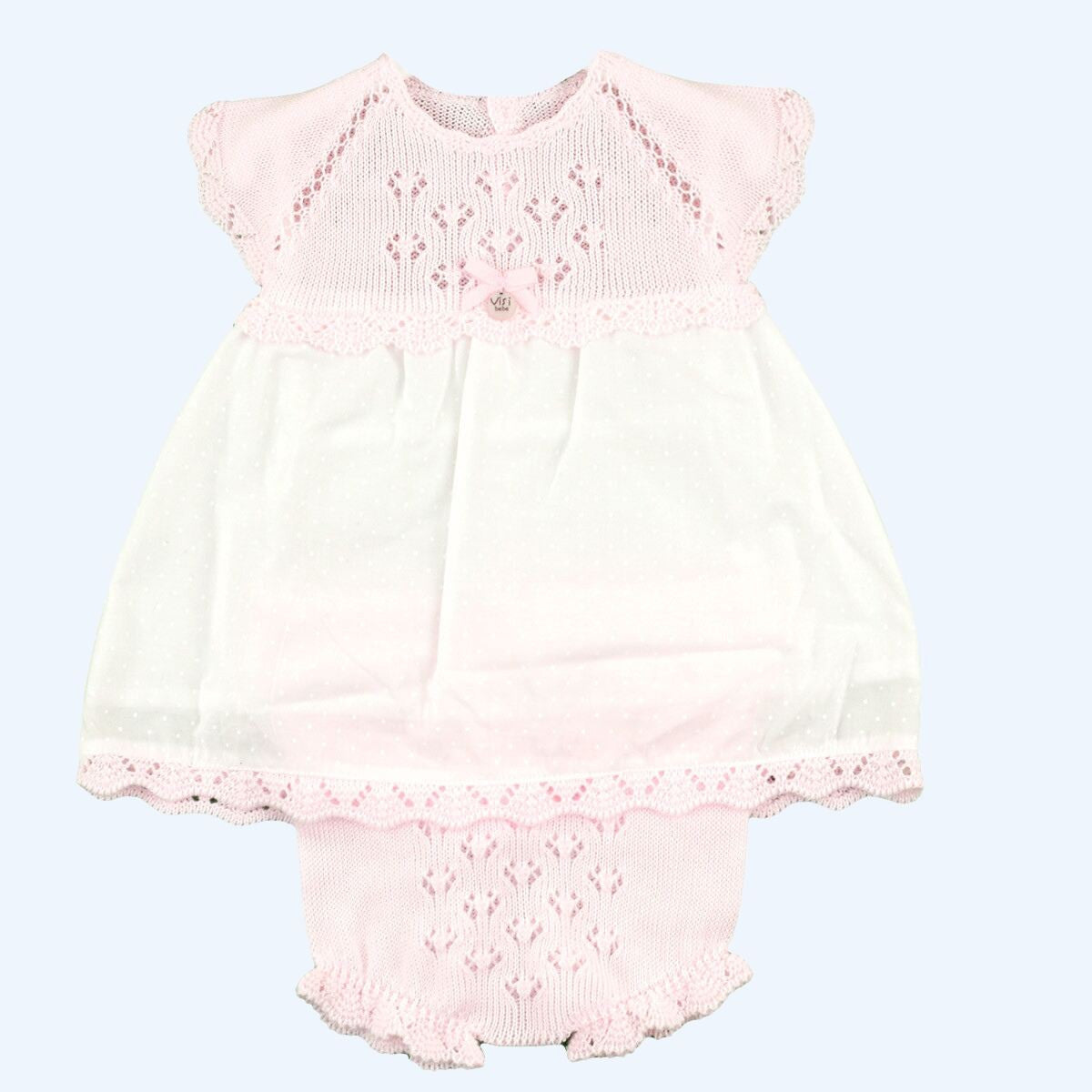 vestido punto plumeti con braga