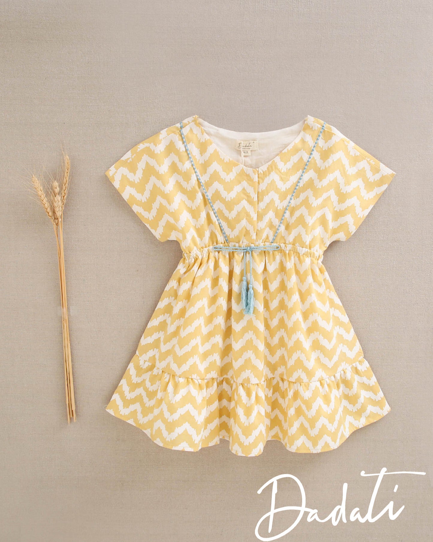 Vestido Tribal Amarillo Dadati