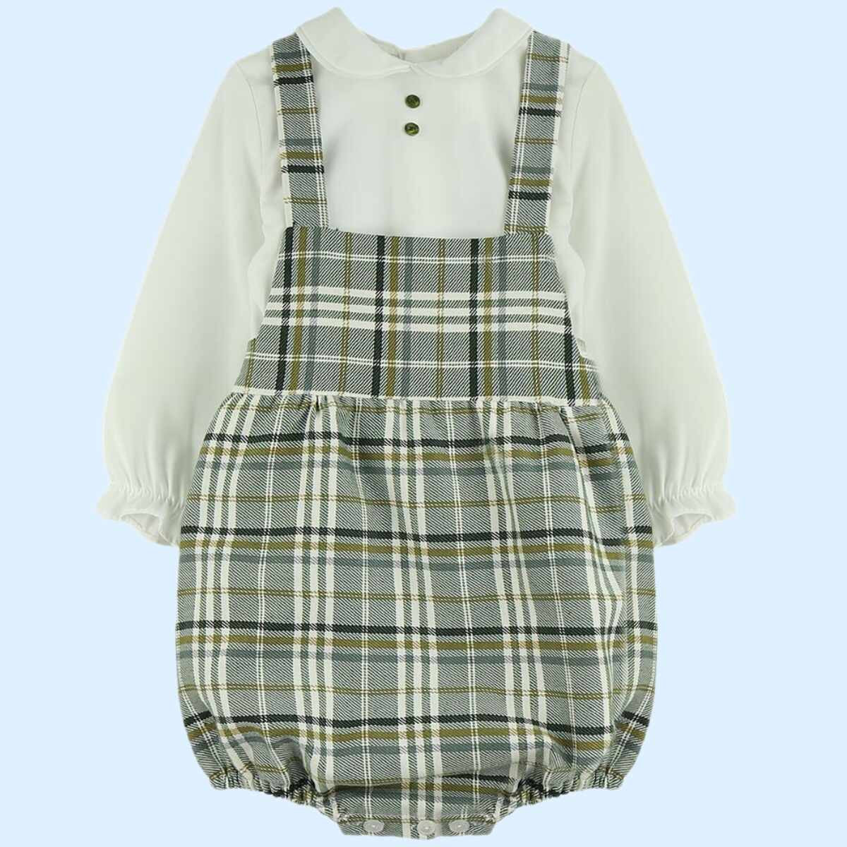 Pelele con Blusa Cuadros Baby Ferr