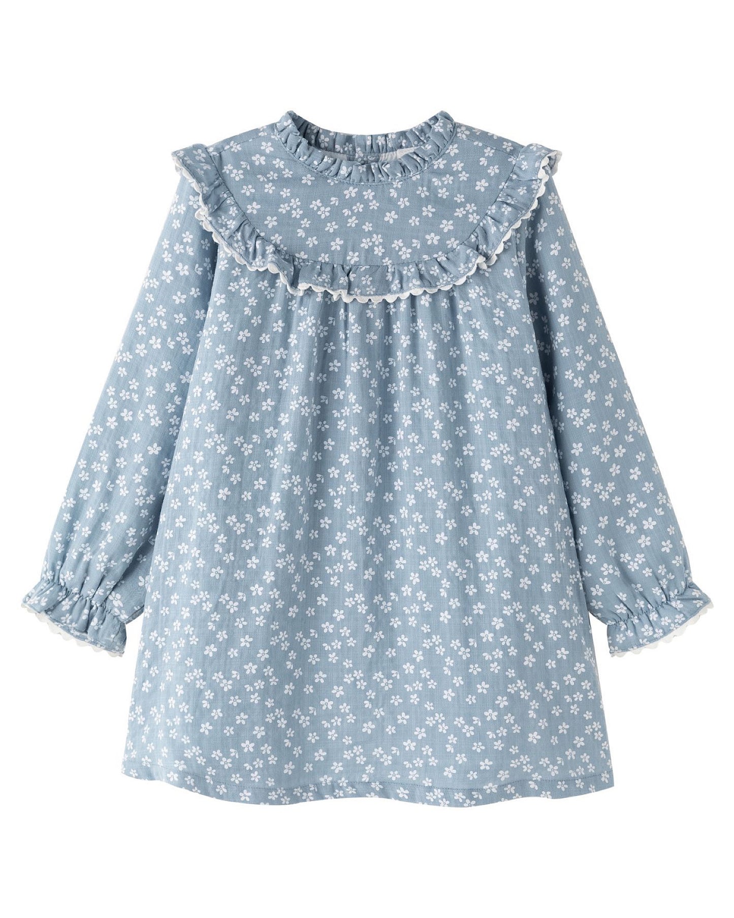 Vestido Floral Azul Niña