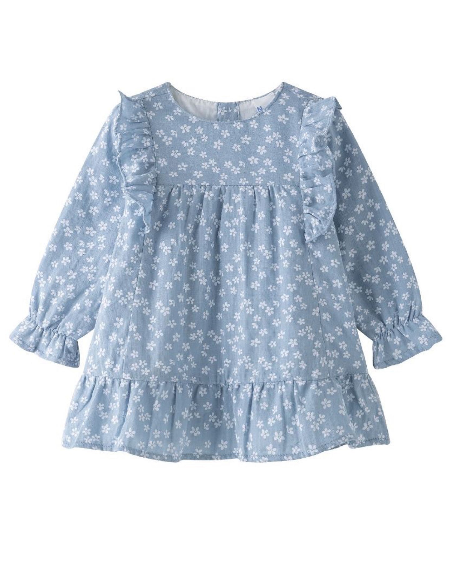 Vestido Floral Azul Bebe Niña