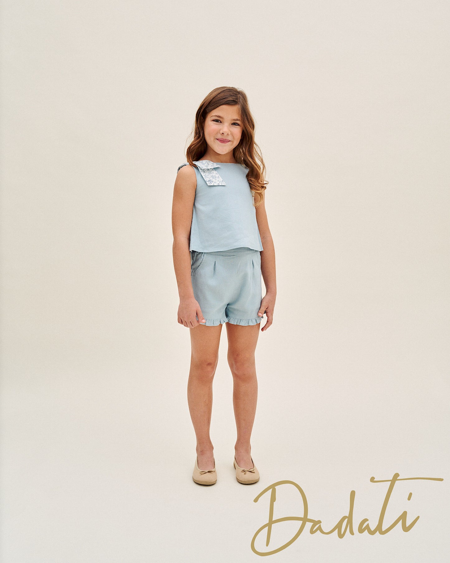 Short Set Azul Flores Dadati