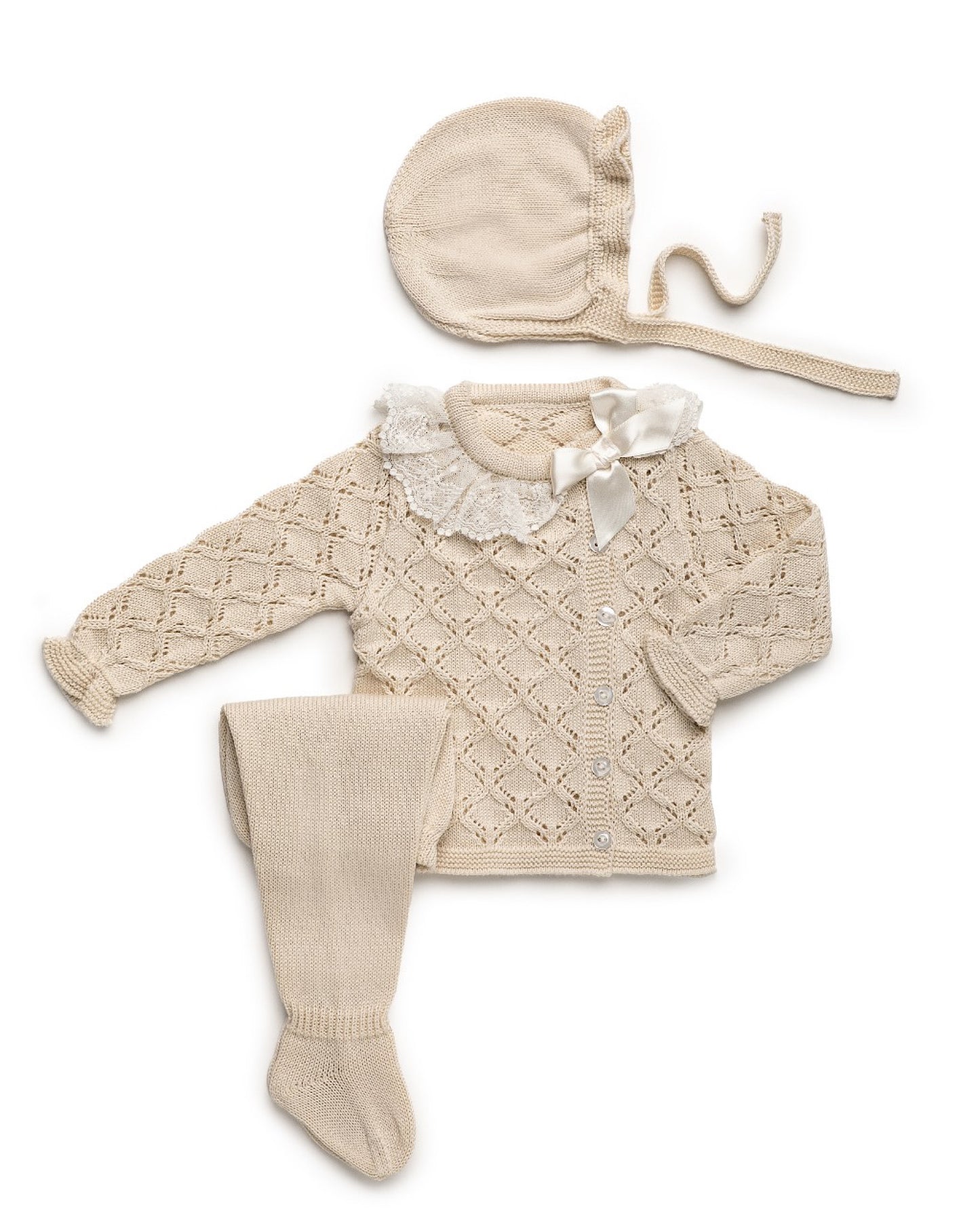 Conjunto 3 Piezas Calado Rombo