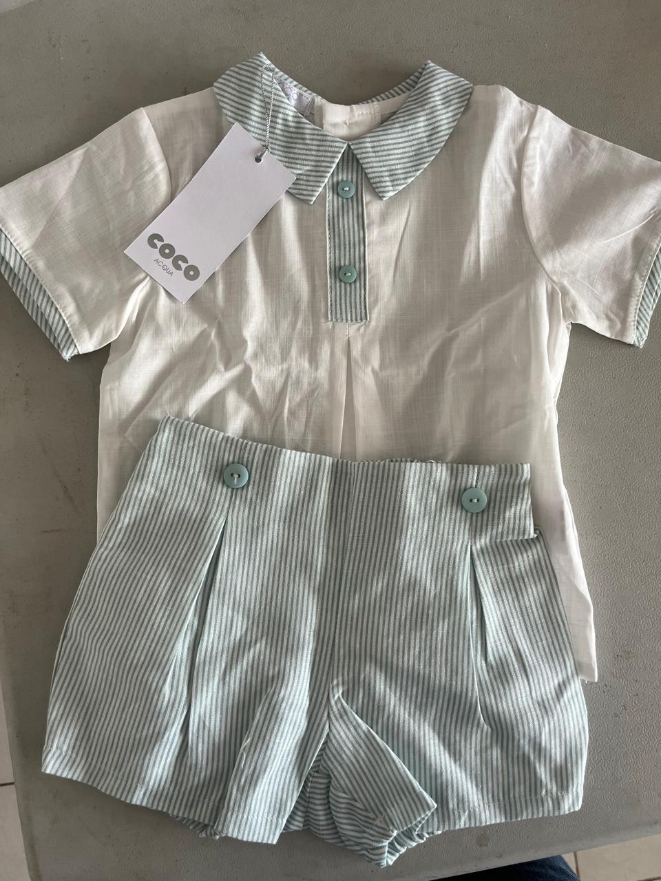 Conjunto Bebe Verde Lineas