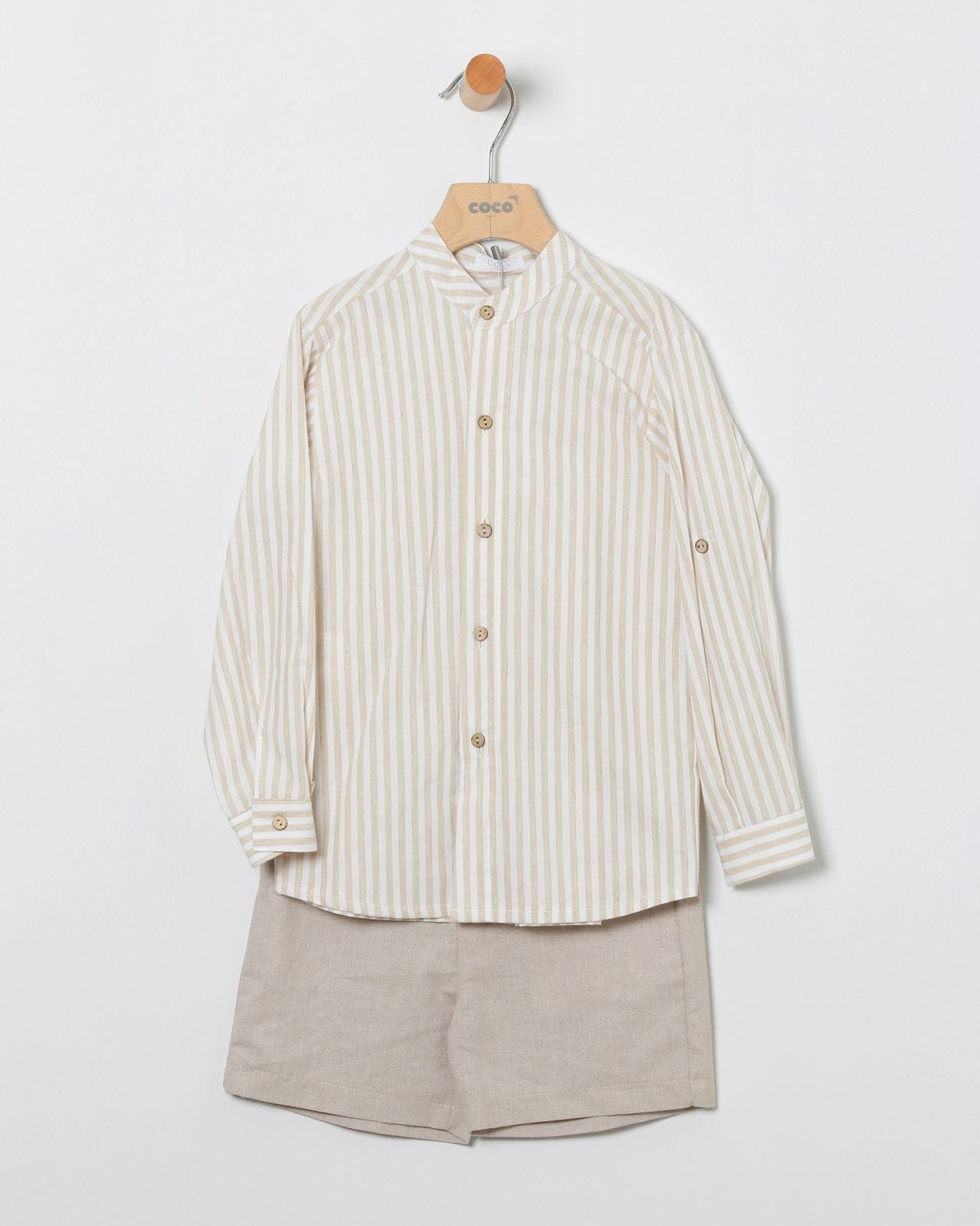 Conjunto Rayas Tostado