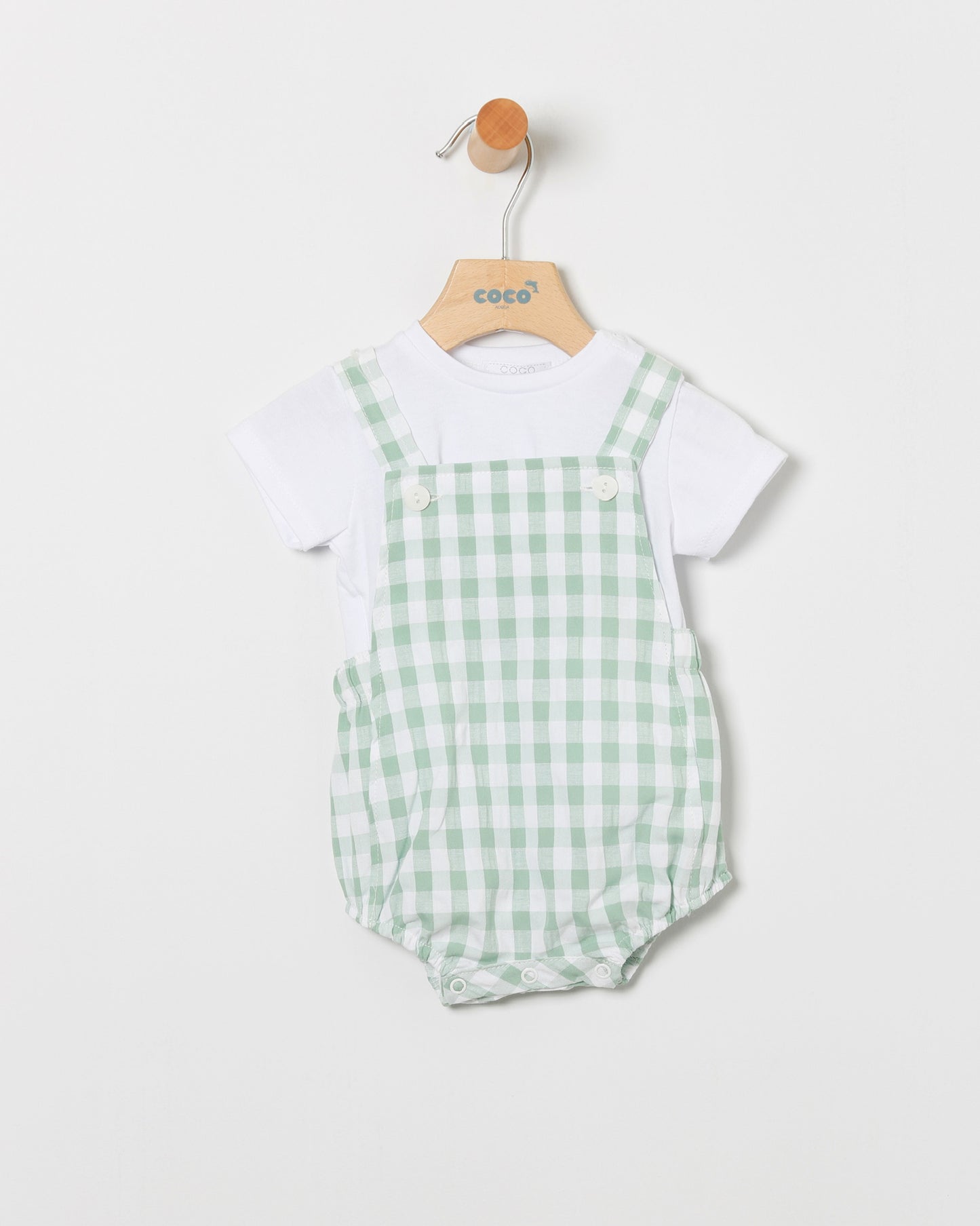 Camiseta y Peto Cuadro Verde