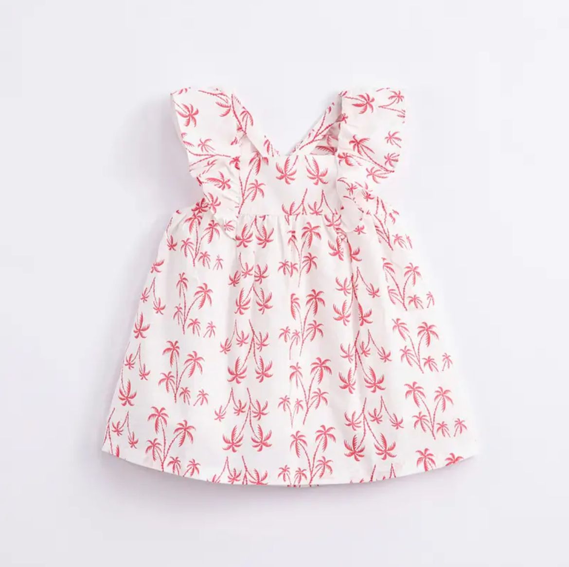 Vestido Palm Trees Rojo Paula