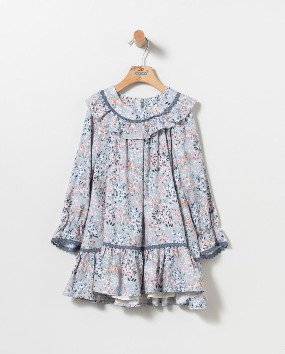 Vestido Azul Flores Coco Acqua