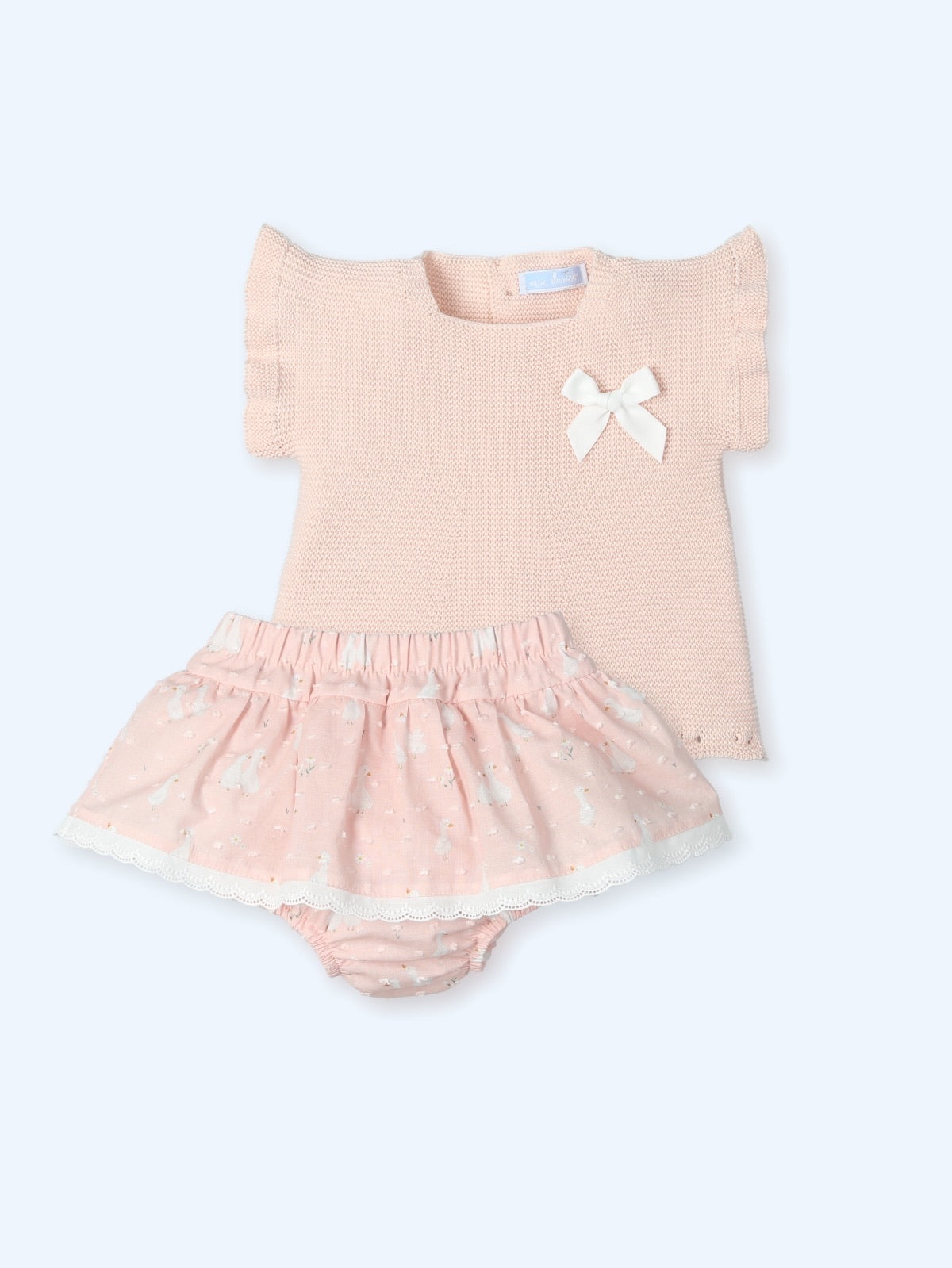 Set Minifalda nude patitos