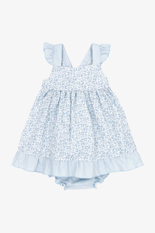 Vestido y Braguita Celeste Flores