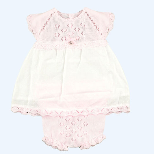 vestido punto plumeti con braga