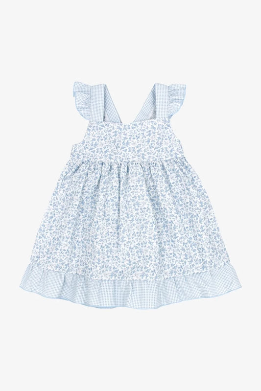 Vestido Flores Celeste