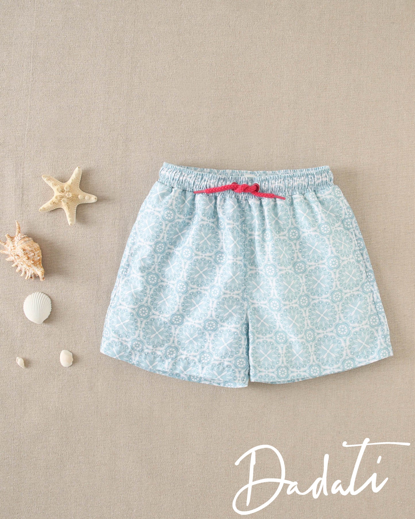 Traje de Baño Niño Retro Azul