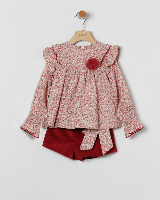 Conjunto Niña Burdeos
