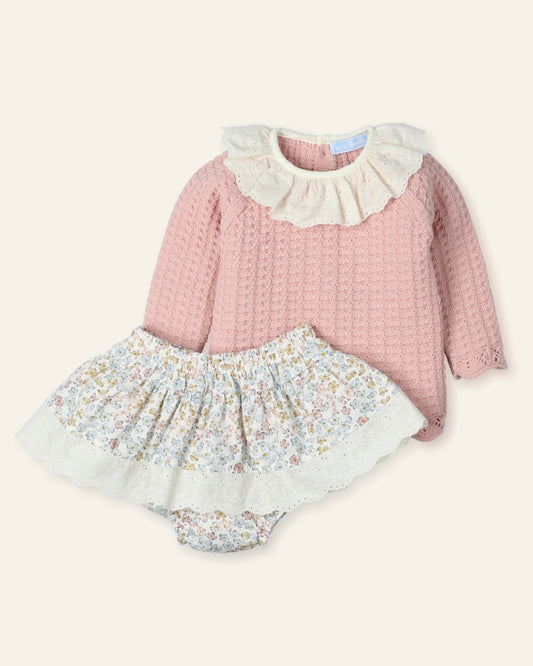 Conjunto Falda y Punto Fleur Vintage