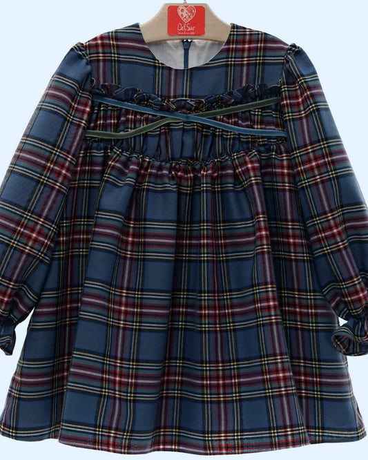 Vestido Infantil Azul Regata