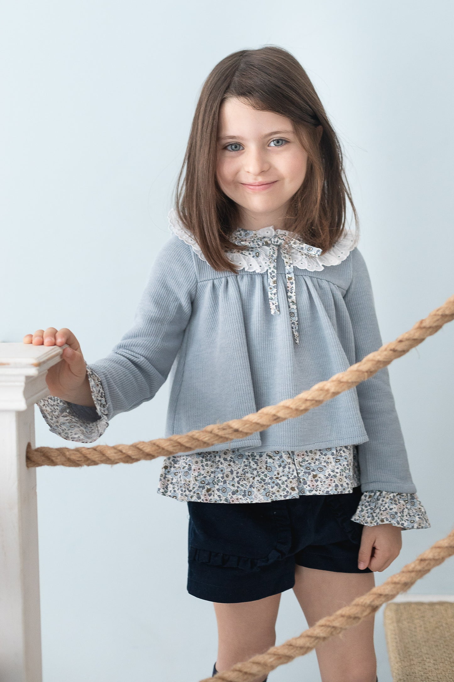 Conjunto Short Azul Nublado