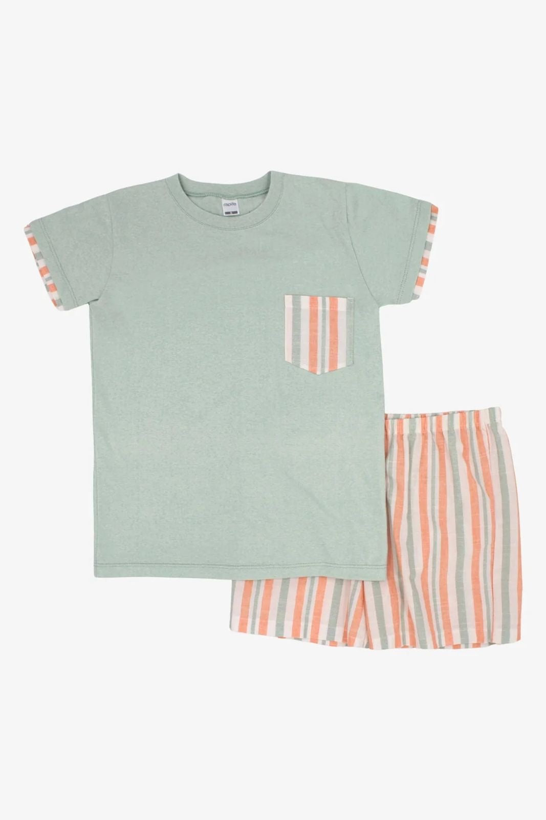 Camisa y Short Verde Naranja