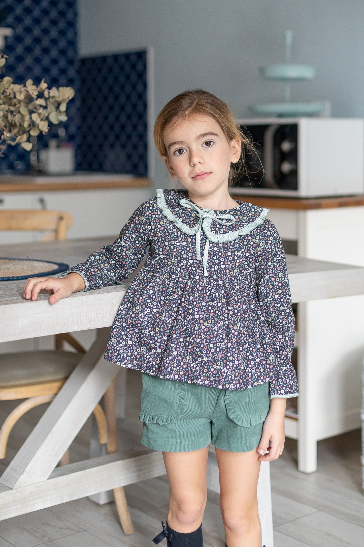 Conjunto Niña Short Marino