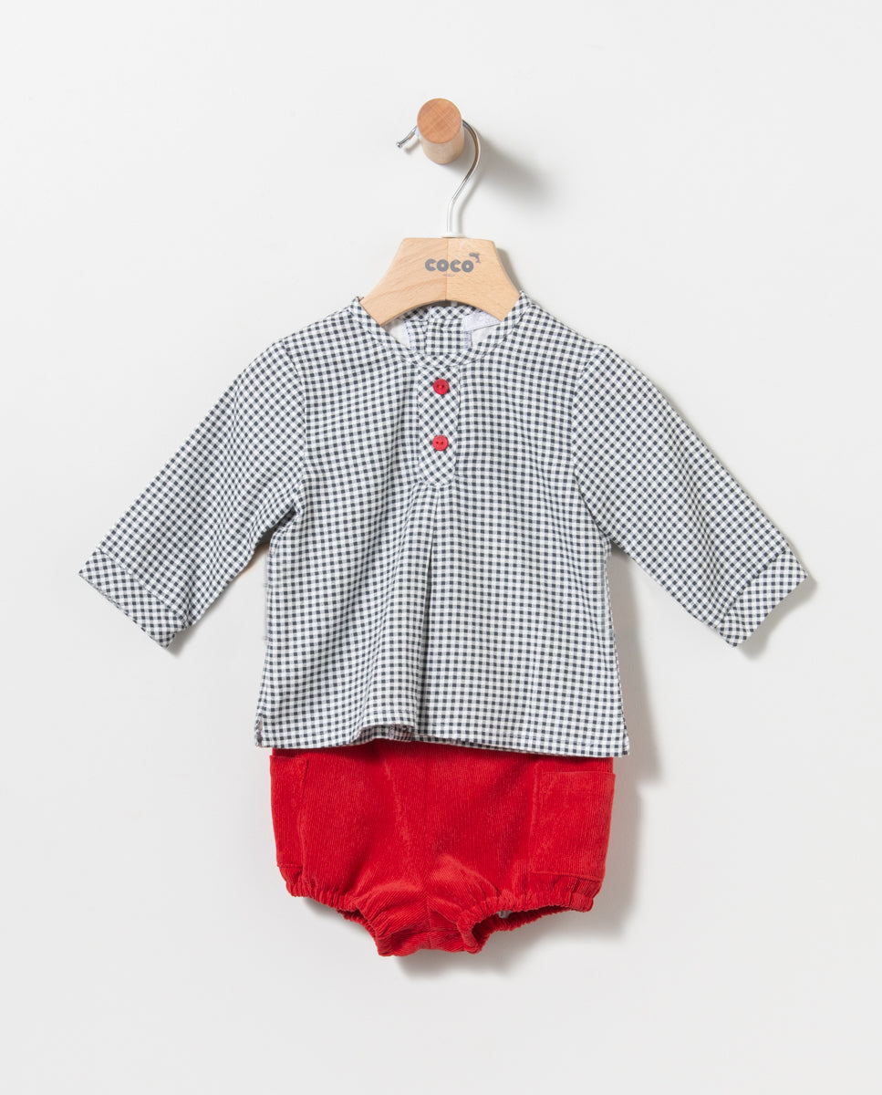 Conjunto Vichy Rojo