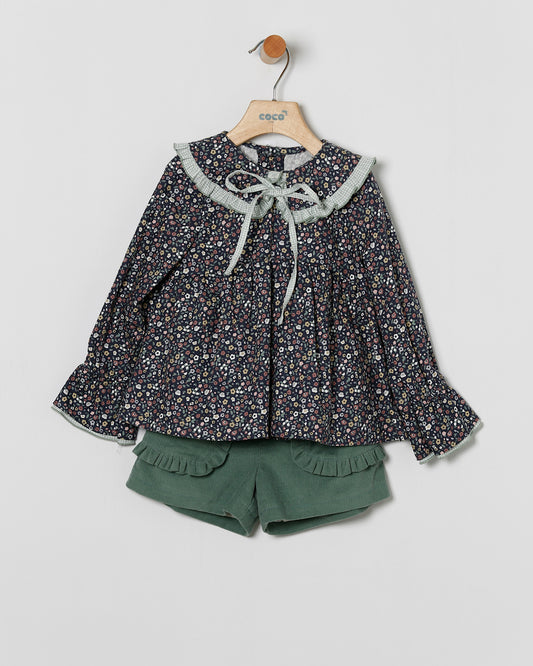 Conjunto Niña Short Marino