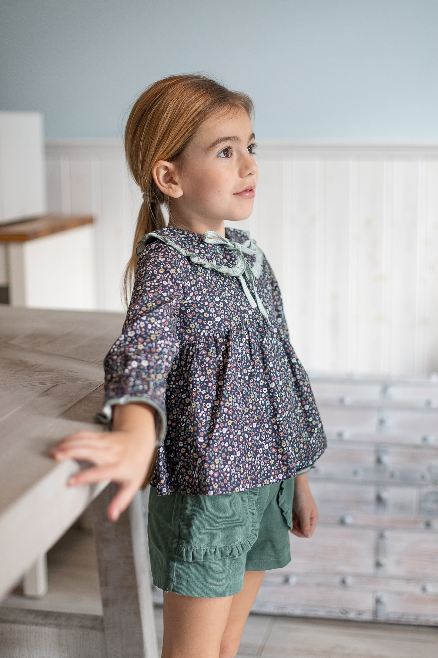 Conjunto Niña Short Marino