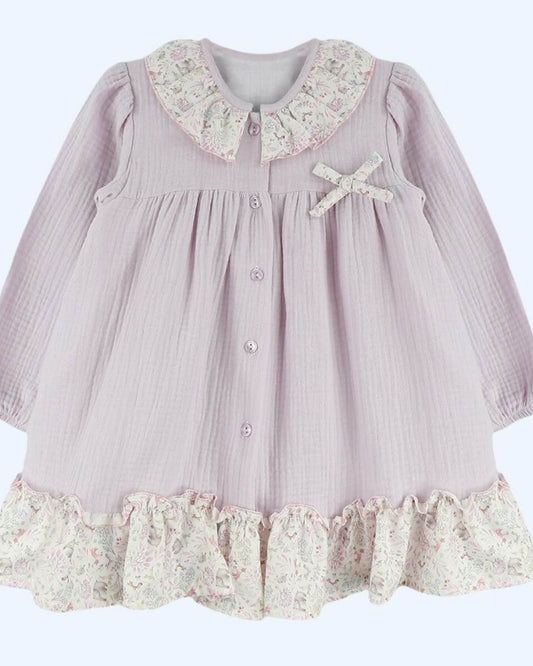 Vestido Botones Malva