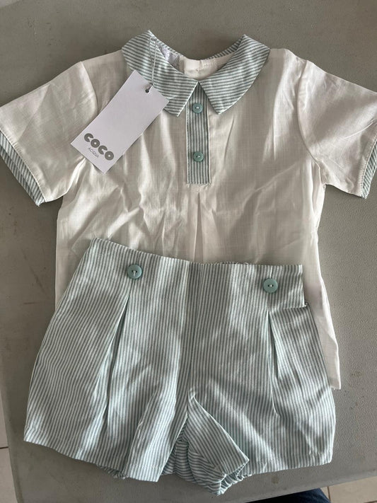 Conjunto Bebe Verde Lineas