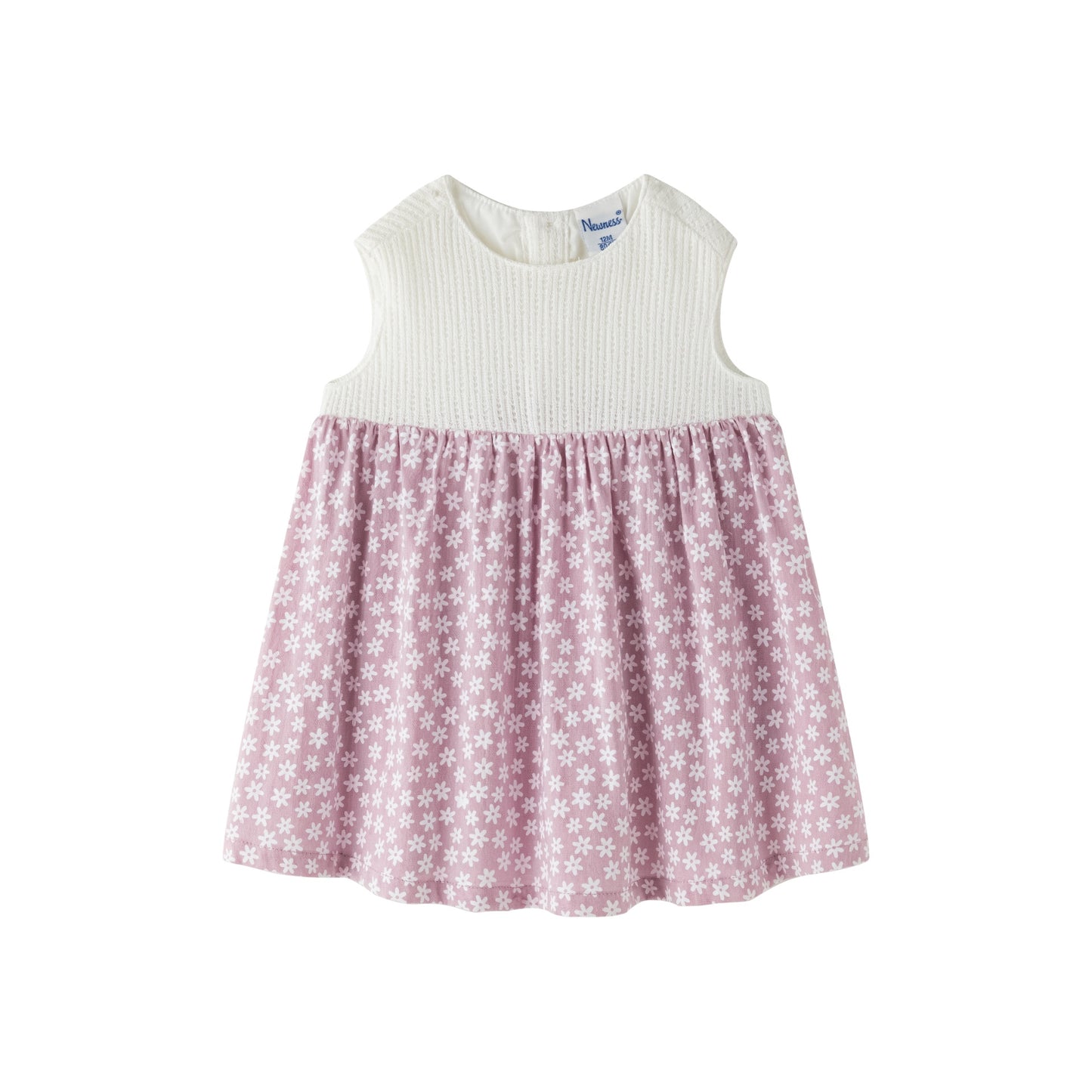 Vestido Bebe Flores Mauve