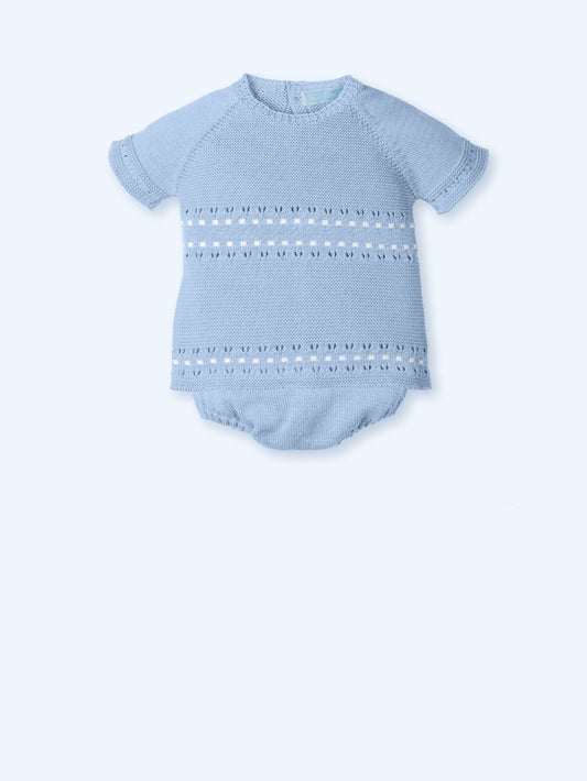 Tejido 4 piezas Azul