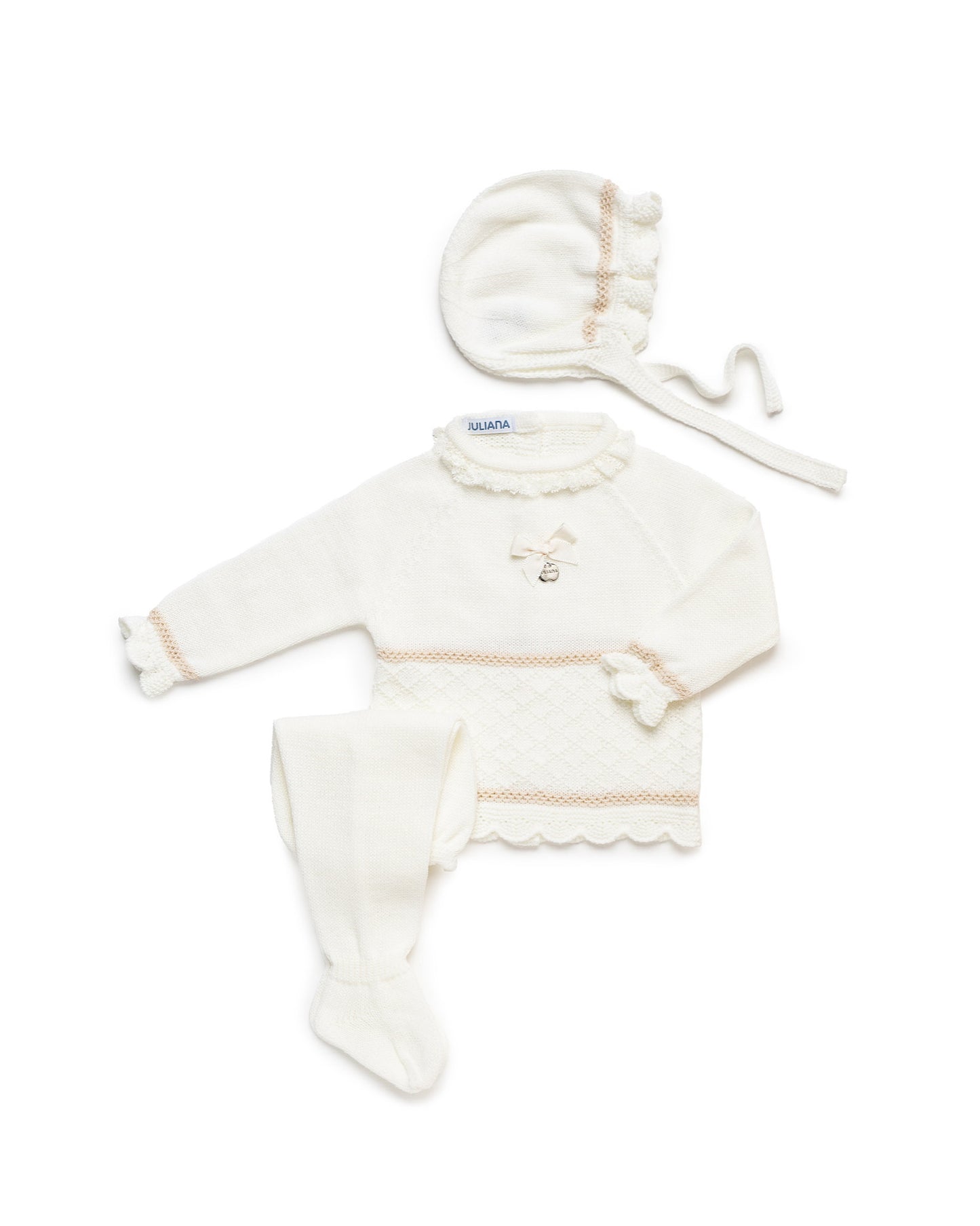 Conjunto 3 Piezas Rombos Crudo