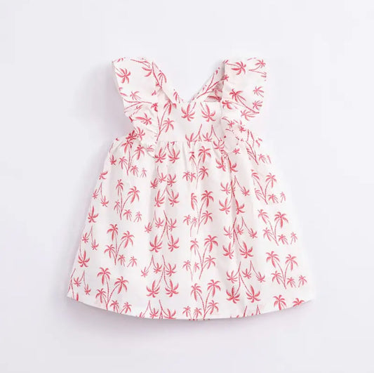 Vestido Palm Trees Rojo Paula